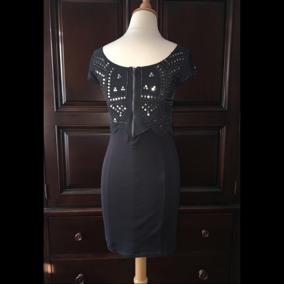 Charcoal sequin overlay dress - Picture 7 of 7